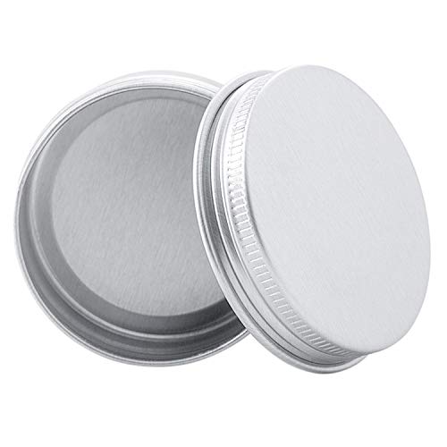 Hulless 4 Ounce Aluminum Cans 120 mL Screw Lid Metal Storage Tins Containers for Storing Spices, Candies, Lip Balm, Candles, 12 Pcs.