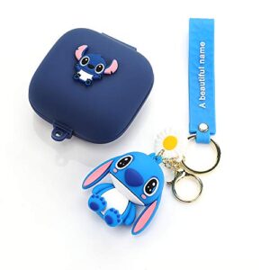 fit designed for powerbeats pro earphone, suublg beats powerbeats pro cartoon silicone headphones case cover and cute doll keychain full body anti-lost lanyard protection