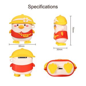 Gdpaddy Soft Silicone Case Cover Compatible with Apple AirPods 1&2,3D Cute Cartoon Shockproof Protective Earphone Case (White)