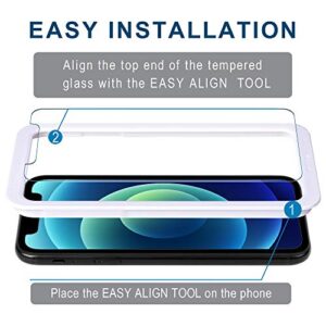 Arae Screen Protector for iPhone 12 Mini, HD Tempered Glass Anti Scratch Work with Most Case, 5.4 inch, 3 Pack