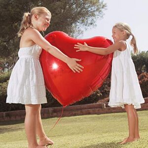 4 PCS Huge Heart Shaped Balloons, 32 Inches Romantic Large Red Foil Balloons for Engagement Wedding Valentines Day Anniversary Party Decorations