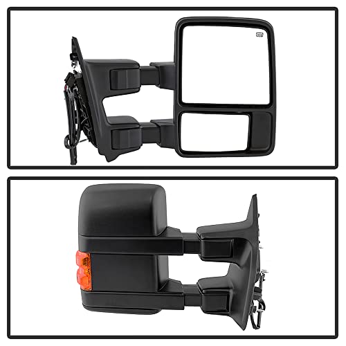 ACANII - For 2008-2016 Ford F250 F350 F450 SuperDuty Telescoping Power Heated LED Signal Towing Mirror Passenger Side