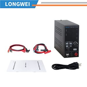 Programmable 30V/10A DC Power Supply Variable, Adjustable Switching Regulated Power Supply with 4-Digit Large Display Alligator Leads, 5V/2A USB Interface，2 Groups of Internal Memories.