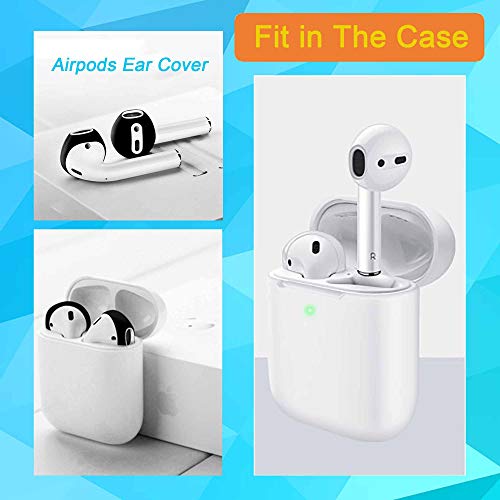 Generic Brands 8 Pairs Ear Covers Ear Hooks Professional Anti-Slip Silicone Earbuds Tips Compatible with Apple Airpods 1&2 (White + Black)