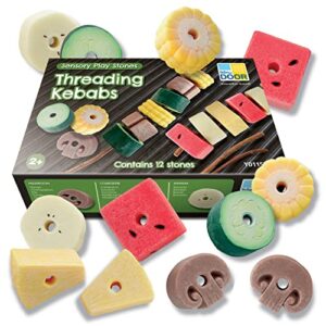 Yellow Door Sensory Play Stones, Threading Kebabs