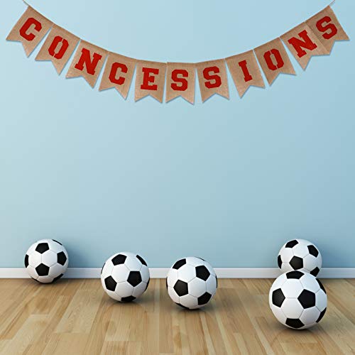 Abaodam Decorations Party Movie Stand Banner Football Concession Night-1 Pc CONCESSIONS Banner Burlap Sports Theme Durable Party Bunting Decoration Garland Hanging -Banner for Holiday Festival
