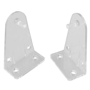 AXLIZER 10pcs Hold Down Brackets Transparent Plastic Fixing Bracket Blind Hole Hook Suitable for Blinds or Windows