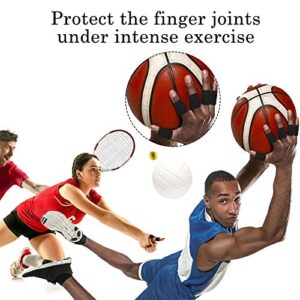 Civaner 12 Finger Sleeves for Arthritis Sports Finger Cots Breathable Elastic Finger Straps Joint Compression Protectors for Sport Relieve Painful Compression Pressure (Black)