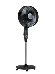 rowenta extreme outdoor fan with remote 65 inches ultra quiet fan oscillating, portable, 3 speeds, digital control vu4510, black
