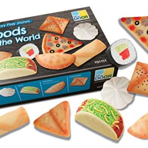 Yellow Door Sensory Play Stones, Foods of The World, Set of 8