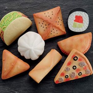 Yellow Door Sensory Play Stones, Foods of The World, Set of 8