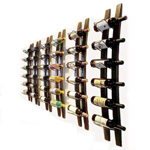 wall mounted wine rack | hanging liquid bottle shelf rustic barrel stave hanging wooden wall-mounted wine rack