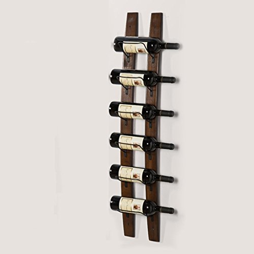 Wall Mounted Wine Rack | Hanging Liquid Bottle Shelf Rustic Barrel Stave Hanging Wooden Wall-Mounted Wine Rack