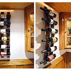 Wall Mounted Wine Rack | Hanging Liquid Bottle Shelf Rustic Barrel Stave Hanging Wooden Wall-Mounted Wine Rack