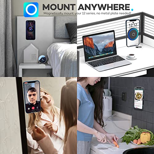 Quarble Sticky Magnetic Phone Mount Compatible with Magsafe Case iPhone 14 13 12 Pro Max Mini Car Mount and Wall Mount