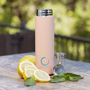 Pure Zen Tea 3 Thermos with Infuser - Blue, Black and Pink - 15 oz