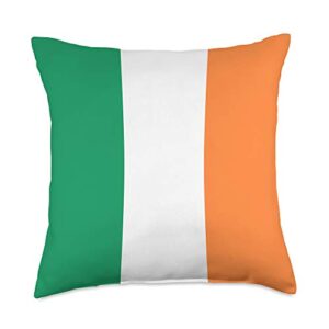 miftees country flag gifts ireland irish flag throw pillow, 18x18, multicolor