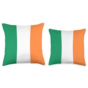 Miftees Country Flag Gifts Ireland Irish Flag Throw Pillow, 18x18, Multicolor