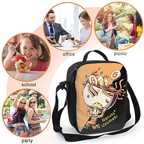 Unisex Fashion Insulated Lunch Bag Lunch Box Reusable Lunch Pail with Shoulder Strap, Waterproof Lightweight Lunch Container for Work Picnic Trips Outdoor Travel