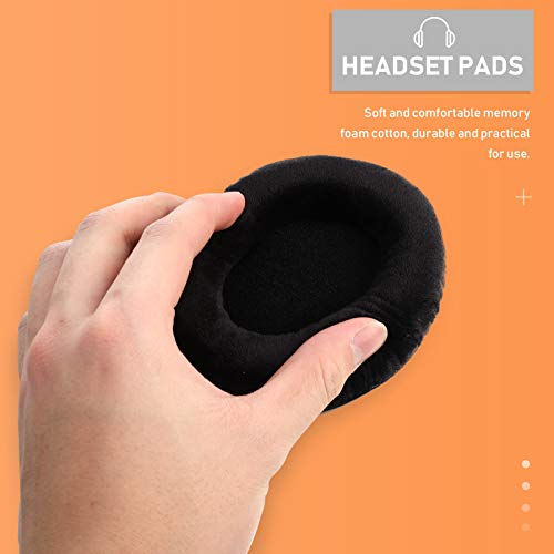 OSALADI 2pcs Headset Earpads Replacement Sponge Headphones Cushions Memory Foam Ear Pad Covers Earphone Pillow Parts Compatible with Beyerdynamic T70P T5P T1 DT990 DT880 Black