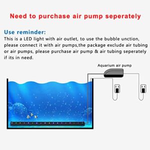 PULACO 2 Watt Aquarium Fish Tank Air Stone with Automatic Color Changing LED Light (Length -10" for Small Water Tanks) for Fish Tank Air Pump