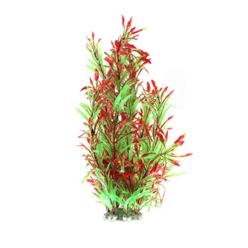 MR.FOAM Large Aquarium Plants, Fish Tank Plants Decoration Ornament for All Fish Artificial Plastic Lifelike Water Plant Ornament Fish Tank Decorations 12.6 inch Tall 7.09 inch Wide