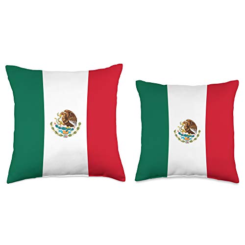 Miftees Country Flag Gifts Mexico Mexican Flag Throw Pillow, 16x16, Multicolor