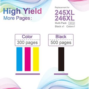 Ubinki 245 XL 246 XL High Yield Ink Cartridge for Canon PG-245 XL CL-246 XL Compatible with Canon Pixma MX490 MX492 TR4520 TS3120 TS3320 MG2520 MG2522 MG2922 MG3022 IP2820 Printer PG245