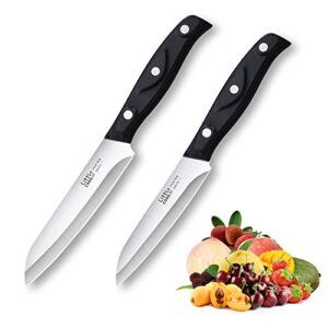 2pcs paring knife - little cook paring knife set - ultra sharp kitchen knife - fruit knife - german stainless steel - abs handle