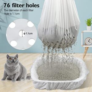 Sifting Cat Litter Box Liners Bags with Holes- Durable with Drawstring Scratch Resistant Waste (1, 36x18 Inch (Pack of 7))