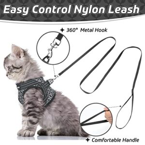 CatRomance Cat Harness and Leash, Escape Proof Kitten Harness and Leash Set for Walking, Adjustable Cat Vest Harness for Kitten, Breathable Kitty Harness ​with Reflective Strips and Easy Control