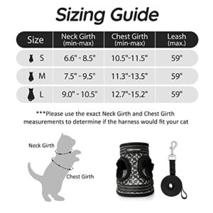 CatRomance Cat Harness and Leash, Escape Proof Kitten Harness and Leash Set for Walking, Adjustable Cat Vest Harness for Kitten, Breathable Kitty Harness ​with Reflective Strips and Easy Control