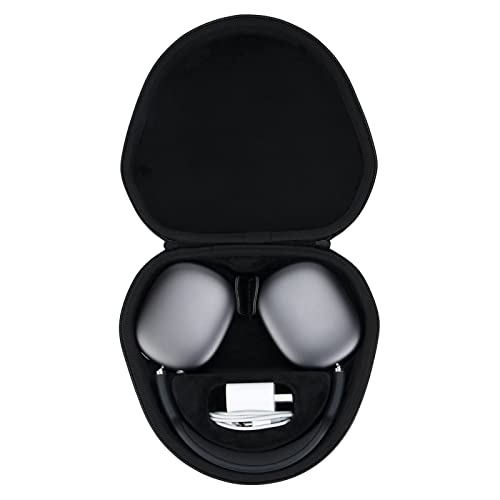 co2CREA Hard Case with Sleep Mode Replacement for Apple AirPods Max Headphone (Black Case)