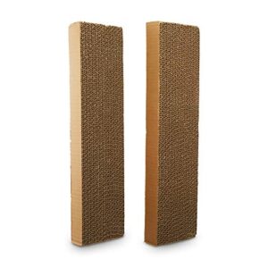 everyyay scratchin' the surface single-wide cardboard refills for cat scratchers, 18.5" l x 4.5" w x 1.75" h, pack of 2