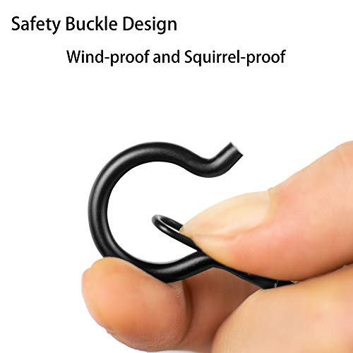 BEHENO 20 PCS Q-Hanger, Screw Hooks for Outdoor String Lights, Safety Buckle Design, Easy Release