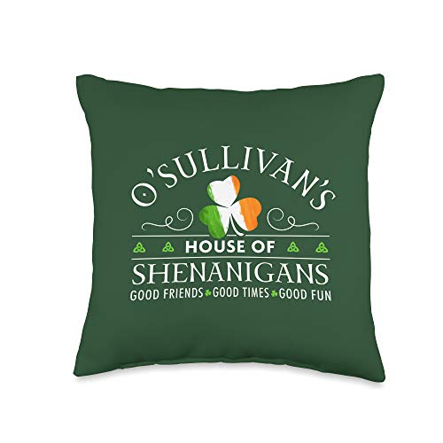 O'Sullivan Family Name Gifts O'sullivan Irish Family Name Gift Personalized Home Decor Throw Pillow, 16x16, Multicolor