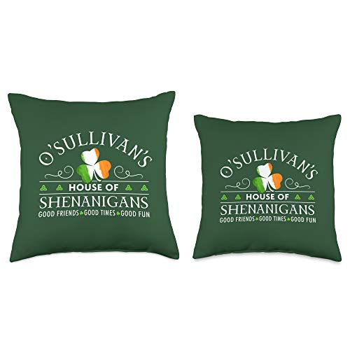 O'Sullivan Family Name Gifts O'sullivan Irish Family Name Gift Personalized Home Decor Throw Pillow, 16x16, Multicolor