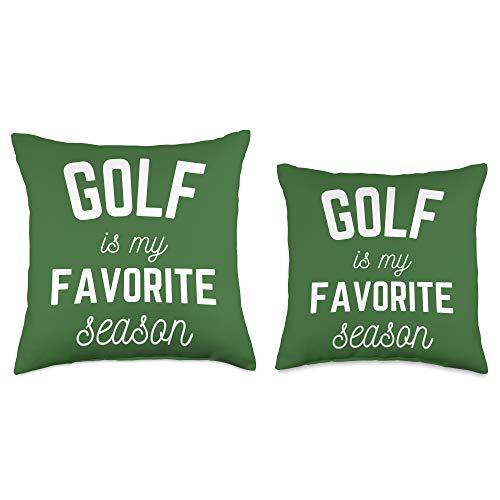 Cool saying golf ball athletic Players fan pillow Golf is My Favorite Season Sports Golfers Course Gift Decor Throw Pillow, 16x16, Multicolor