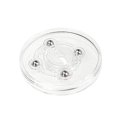 Geesatis 4 Pcs Acrylic Tiny Lazy Susan 2.5 inch Rotating Turntable Organizer Bearings Round Swivel Plate, Smooth Swivel Plate for Kitchen Base Turn Dining Table, Clear