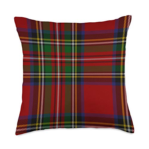 Royal Stewart Tartan Gifts and designsanddesigns Royal Stewart Tartan Scottish Plaid Scotland Gifts Throw Pillow, 18x18, Multicolor