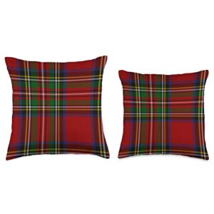 Royal Stewart Tartan Gifts and designsanddesigns Royal Stewart Tartan Scottish Plaid Scotland Gifts Throw Pillow, 18x18, Multicolor