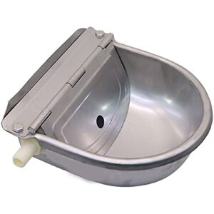 Abustle pig Automatic Cow Drinking Water Bowl Dispenser with 2 Float Ball valves,304 Stainless Steel Farm Animals Waterer for Horse Cattle Sheep Pet Dog Chickens(Without Drainage Hole)