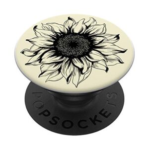 floral sunshine aesthetic yellow flowers florist sunflower popsockets popgrip: swappable grip for phones & tablets