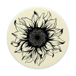 Floral Sunshine Aesthetic Yellow Flowers Florist Sunflower PopSockets PopGrip: Swappable Grip for Phones & Tablets