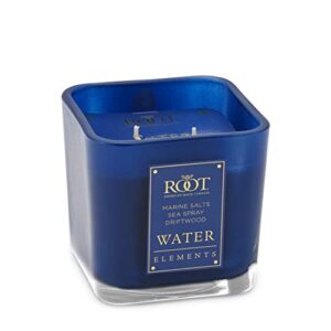 root candles scented candles elements collection premium handcrafted 3-wick candle, 14.5-ounce, water