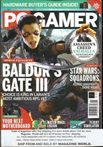pc gamer magazine, baldur's gate iii * star wars squadrons november, 2020 #336 ( please note:: all these magazines are pet & smoke free magazines. no address label. fresh from news stand (single issue magazine )
