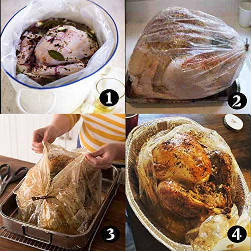 5 Gallon Food Grade Bucket Liner Turkey Brine Bags for Marinating and Brining, Extra Heavy Duty Leak Proof Multifunctional Storage Bags, 10PCS