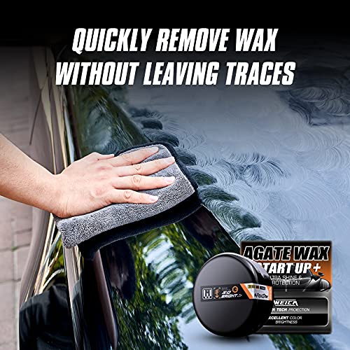 WEICA Ceramic Wax, Premium Carnauba Wax for Cars, Crystal Solid Wax Universal for New Car Paint - Polishing Waxing Makes Vehicle Shine & Dust-proof & Hydrophobic, Detail Protection Lasting (7 oz) Black