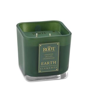 root candles scented candles elements collection premium handcrafted 2-wick candle, 10.5-ounce, earth