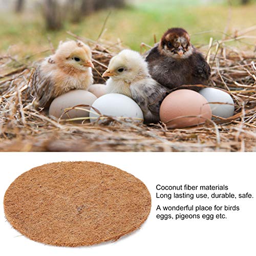 zhuolong 10PCS Bird Nesting Pads Natural Coconut Fiber Parrots Breeding Nests Bird Eggs Mat Breathable Dry Grass Mattress Provides Warm Hut Material Comfortable Bedding for Birds Pigeons